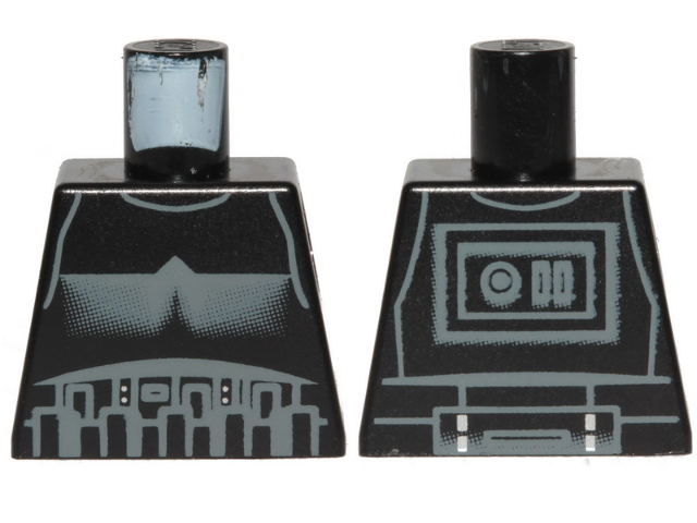 Lego Torso SW Armor Shadow Trooper, Long Line on Back Pattern / Black
