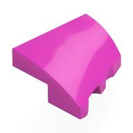 Lego Brick Wedged, Curved 2 x 2 with Stud Notch Left / Dark Pink