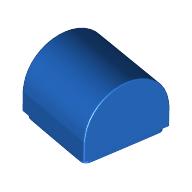Lego Brick Curved 1 x 1 x 2/3 Double Curved Top, No Studs / Blue