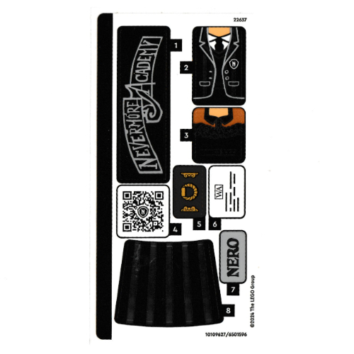Lego Sticker Sheet for Set 76780-1 / [No Color/Any Color]