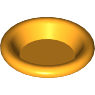 Lego Equipment Dish / Plate / Bowl 3 x 3 [Plain] / Bright Light Orange