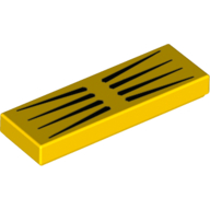 Lego Tile 1 x 3 with 8 Black Stripes Print