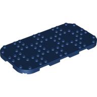 Lego Plate Round Corners 8 x 16 x 2/3 Circle with Reduced Knobs / Dark Blue