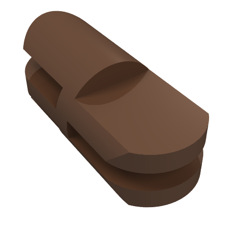 Lego Arm Piece Straight with 2 and 3 Fingers / Brown