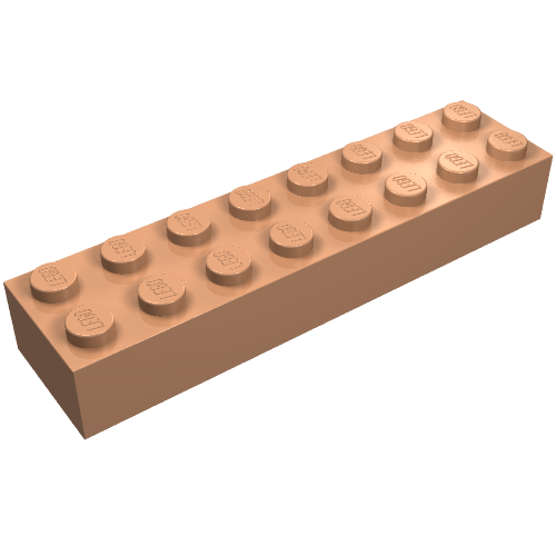 Lego Brick 2 x 8 / Nougat