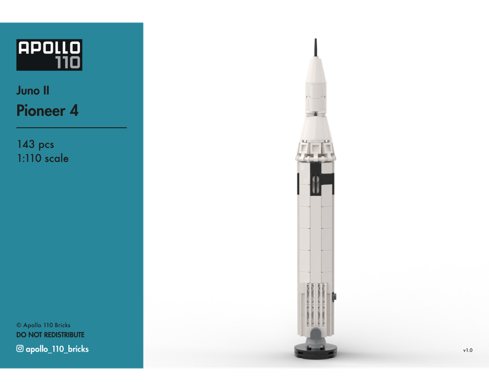 Lego Juno II – Pioneer 4 [1:110 scale]
