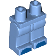 Lego Hips and Medium Blue Legs with Blue Toes