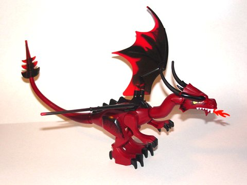 Lego Dragon, Fantasy Era, Dark Red Head