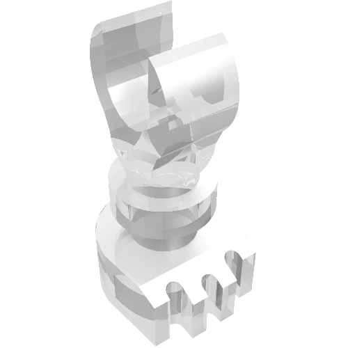 Lego Leg Skeleton / Trans-Clear