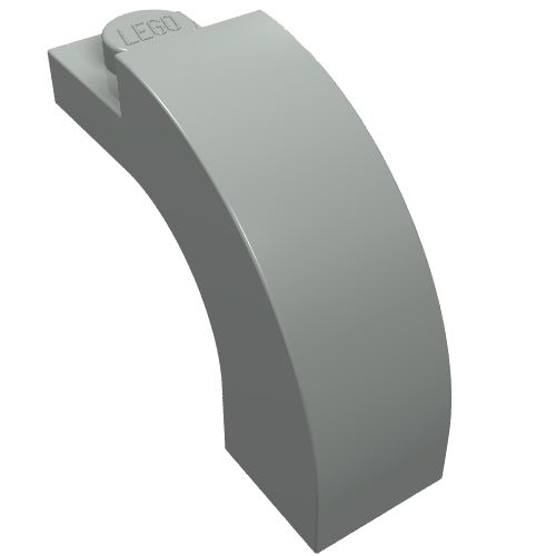 Lego Brick Arch 1 x 3 x 2 Curved Top / Light Gray