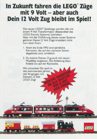 Lego 1991 Medium Train Swiss-German (921762-CHD)