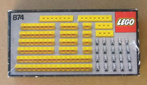 Lego Yellow Beams with Connector Pegs