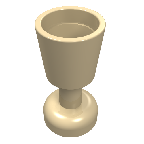 Lego Equipment Goblet / Glass / Tan