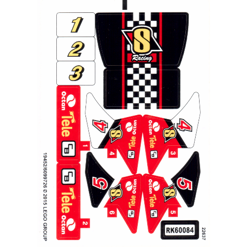 Lego Sticker Sheet for Set 60084-1 / [No Color/Any Color]
