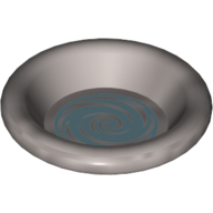 Lego Equipment Dish / Plate / Bowl 3 x 3 with Swirling Water (Pensieve) Print