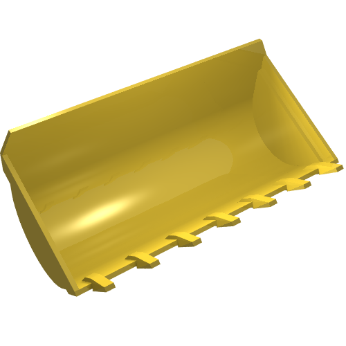 Lego Technic Digger Bucket 8 x 14 with 7 teeth / Yellow