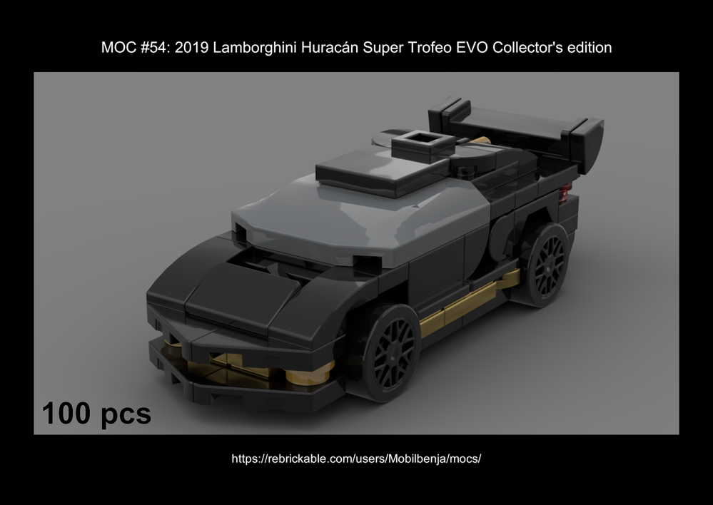 Lego Microscale 2019 Lamborghini Huracán Super Trofeo EVO Collector's Edition (30342 modification)