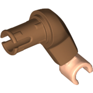 Lego Arm, Large, Left with Light Nougat Hand / Medium Nougat