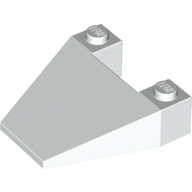 Lego Brick Wedged, Sloped 4 x 4 Taper / White