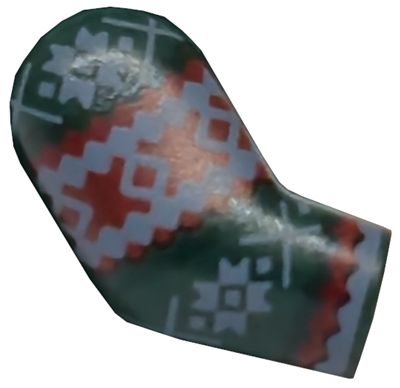 Lego Arm, Right with Fair Isle Pattern / Dark Green