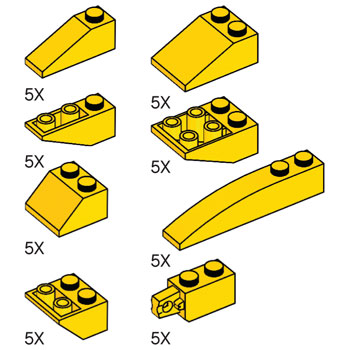 Lego Specialty Yellow Brick Pack