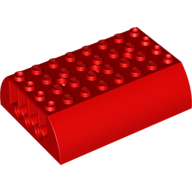 Lego Brick Curved 8 x 6 x 2 Double / Red