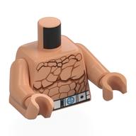 Lego Torso, Nougat Arms and Hands with Print / Nougat