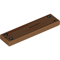 Lego Tile 1 x 4 with Wood Groove and Nails Print
