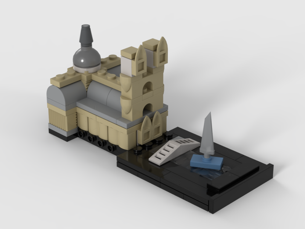 Lego Church and bridge