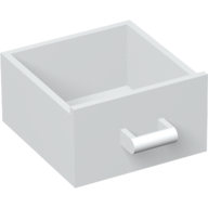 Lego Cupboard 4 x 4 x 4 Drawer, Open Handle / White