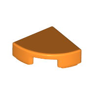 Lego Tile Round 1 x 1 Quarter / Orange