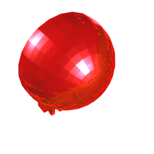 Lego Windscreen 6 x 6 x 3 Canopy Half Sphere with Dual 2 Fingers / Trans-Red