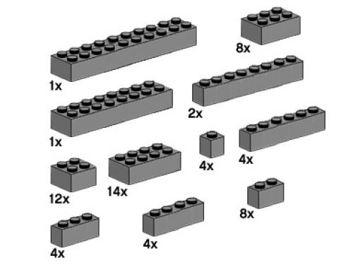 Lego Assorted Dark Gray Bricks