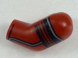Lego Arm, Left with Black and Dark Bluish Gray Stripes Pattern