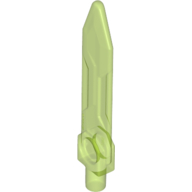 Lego Weapon Sword, Blade with Bar, Double Edge / Trans-Bright Green