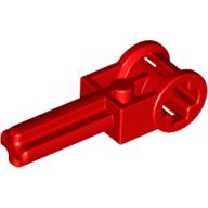 Lego Technic Axle 1.5 with Perpendicular Axle Connector (Technic Pole Reverser Handle) / Red