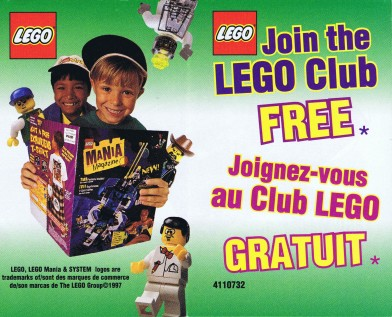 Lego 1997 Insert - LEGO Club - US/Canadian (4110732)