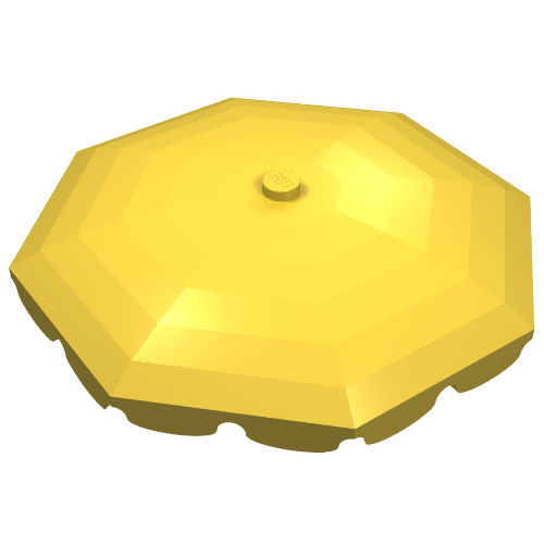 Lego Belville, Equipment, Umbrella Top with Rounded Bottom Flaps / Yellow