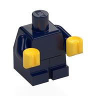 Lego Baby / Toddler Body with Fixed Arms and Yellow Hands / Dark Blue