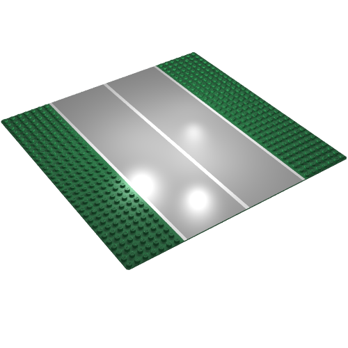 Lego Baseplate 32 x 32 with 7-Stud Straight with Plain Wide Runway / Road Print