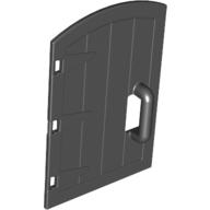 Lego Duplo Door 1 x 4 x 4 with Rounded Top and Handle - Castle / Black
