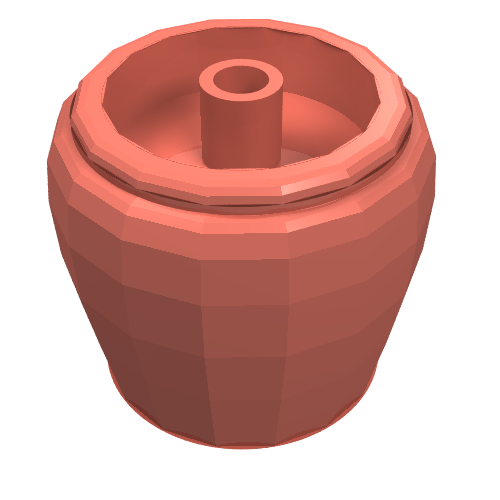 Lego Belville / Scala, Equipment Flower Pot / Salmon