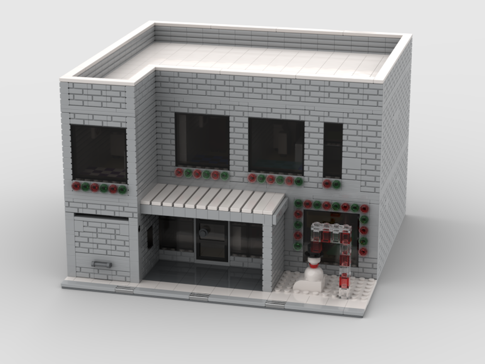 Lego Christmas Edition of the MOC-54681 Bauhaus-style house