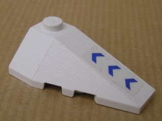 Lego Wedge 4 x 2 Triple Right with Three Blue Arrows Pattern (Sticker) - Set 7700
