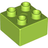 Lego Duplo Brick 2 x 2 / Lime