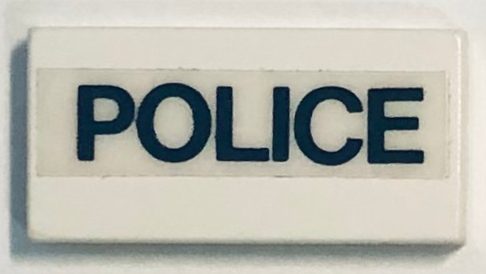 Lego Tile 1 x 2 with 'POLICE' Pattern (Sticker) - Set 6384