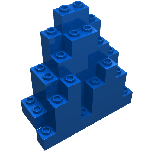 Lego Rock Panel Triangular 3 x 8 x 7 / Blue