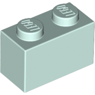 Lego Brick 1 x 2 / Light Aqua