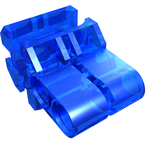 Lego Technic Modular Connector / Trans-Dark Blue