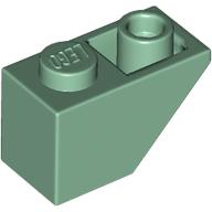 Lego Brick Sloped Inverted 45° 2 x 1 / Sand Green